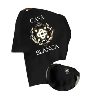 Men'S Casual Crew Neck T-Shirt with CASA BLANCA Graphic Print - Short Sleeve, Regular Fit, Summer Style, Casual Attire, Casual Wear, Casual Tee,  vibrant Graphic Tee  stretch Fabric Tee graphic tee