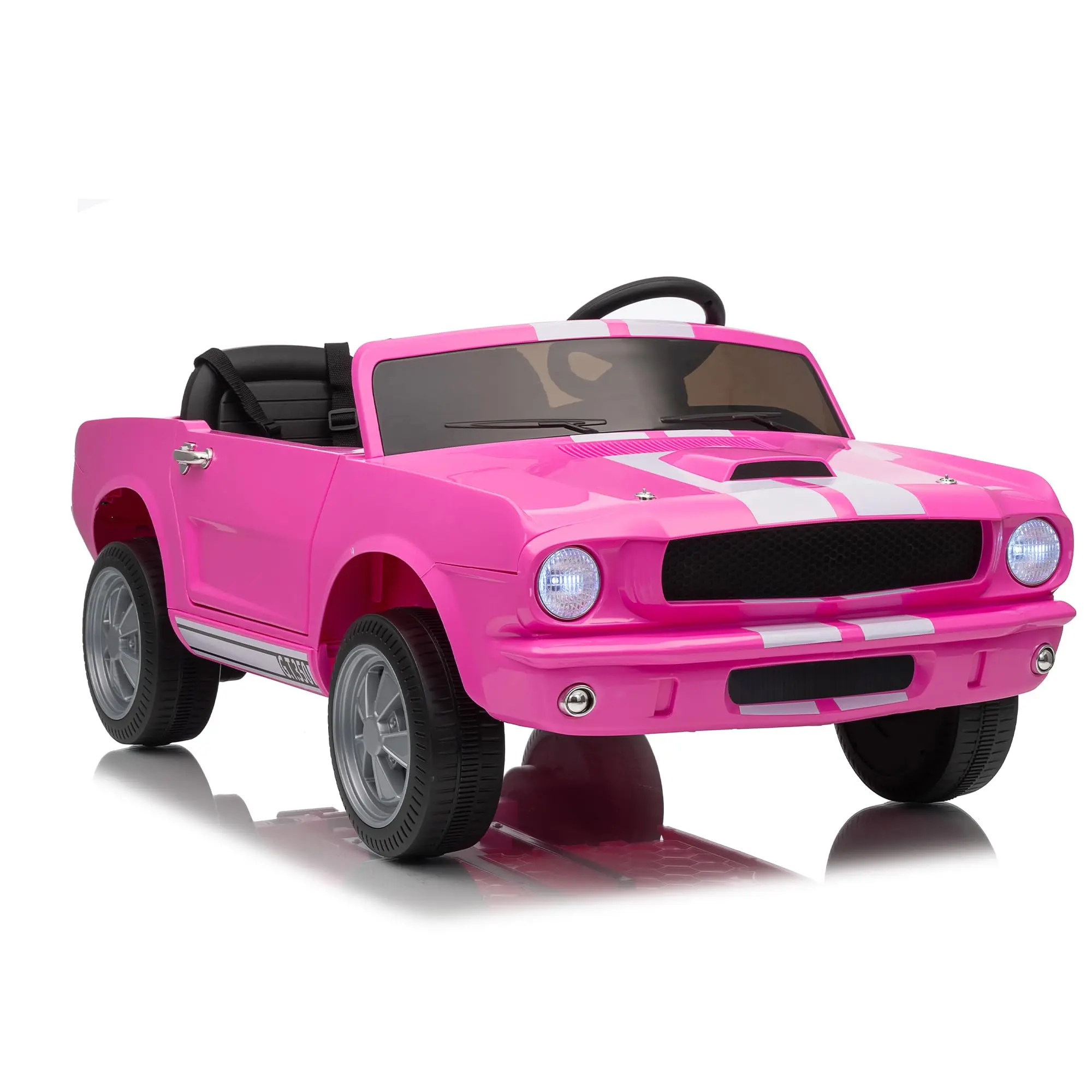 GAOMON 24V 7AH 2 Seater Ride, Ride on Cars for Kids with Remote Control, Kids Electric Vehicle 2 Seat, Safety Belt, 2 Speeds, LED Lights, Music,Pink