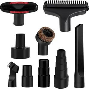 9/12/13/14/PCS Vacuum Attachments 1-1/4" Vacuum Cleaners Accessories Brush Extension Wand Nozzle Crevice Tool Wet Dry Vacuum Hose Adapter for Shop Vac Accessories (9PCS)