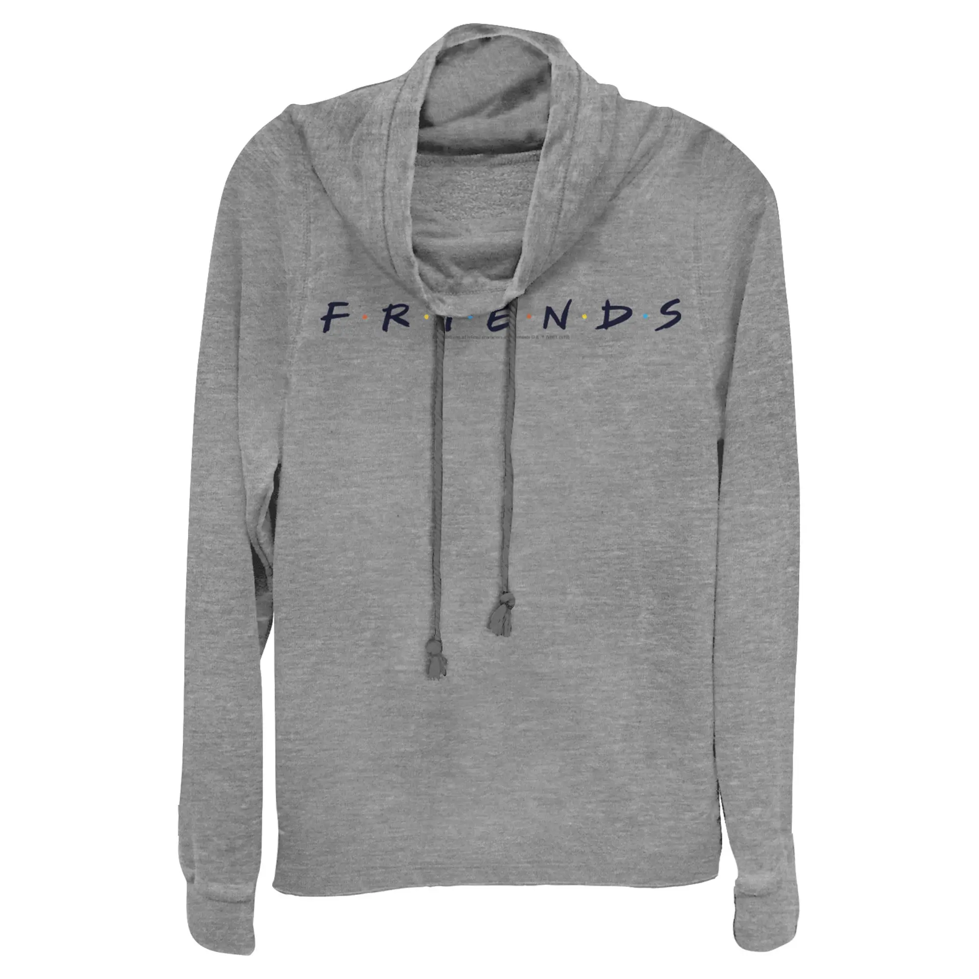 Juniors Womens Friends Classic Logo Cowl Neck Sweatshirt