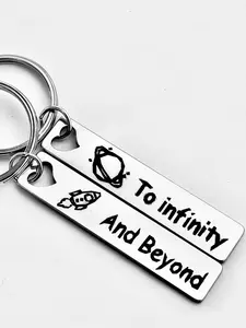 Rocket Planet Design Keychain, Stainless Steel Keychain for Men & Women, Creative Keychain for Birthday Gift, Fashion Accessories for Daily Use
