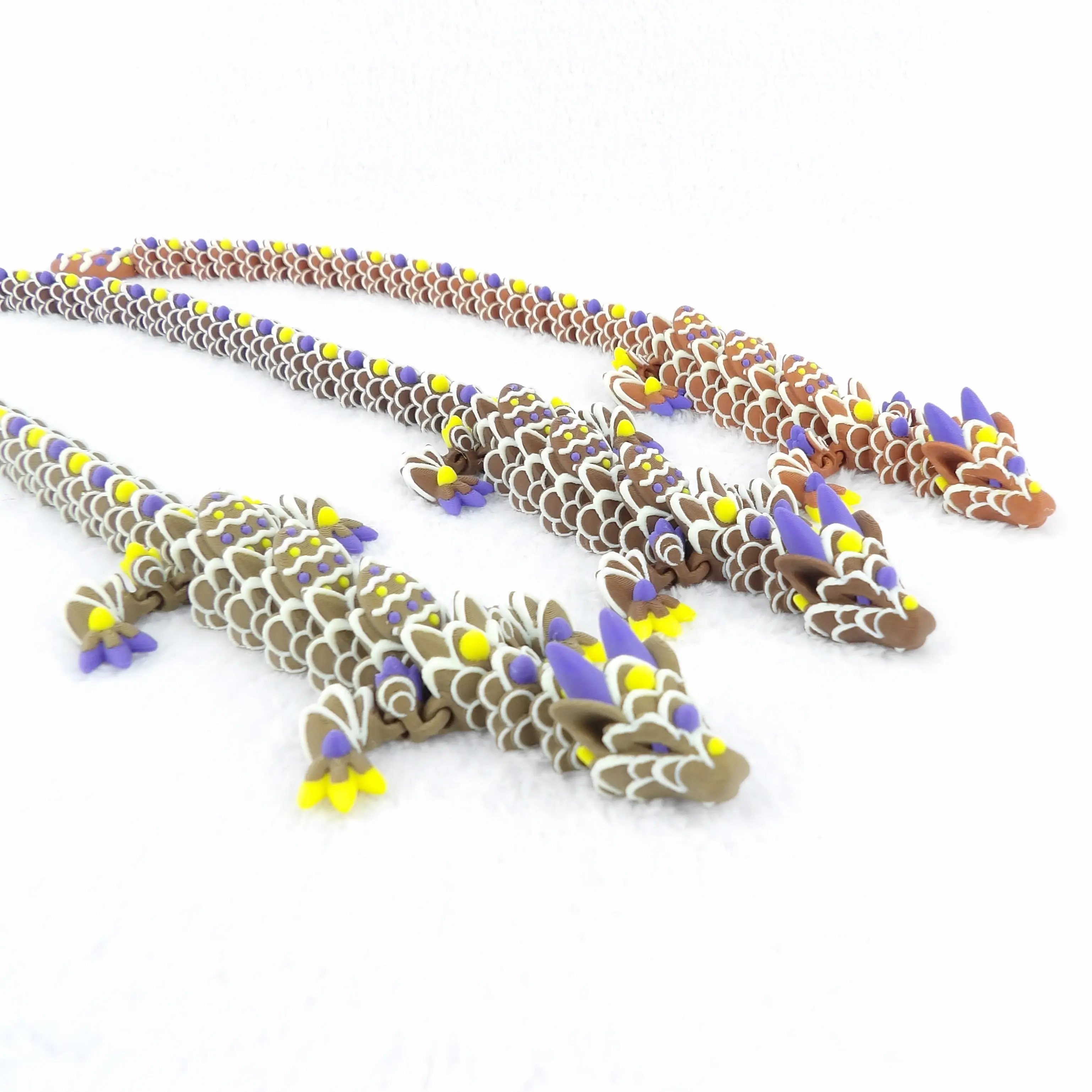 Easter Cookie Dragon | 3D Printed Articulated Fidget Toy | Cute Flexible Design | Colorful Fantasy Gift | Unique Easter Basket Stuffer Collectible Figurines Decor