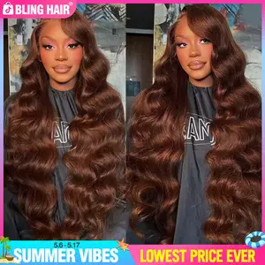 13x6 Chocolate Brown Body Wave Wig HD Lace Front Human Hair Wigs Body Wave Human Hair Wig 36Inch 180Density Colored Human Hair Wigs For Women #SummerVibes