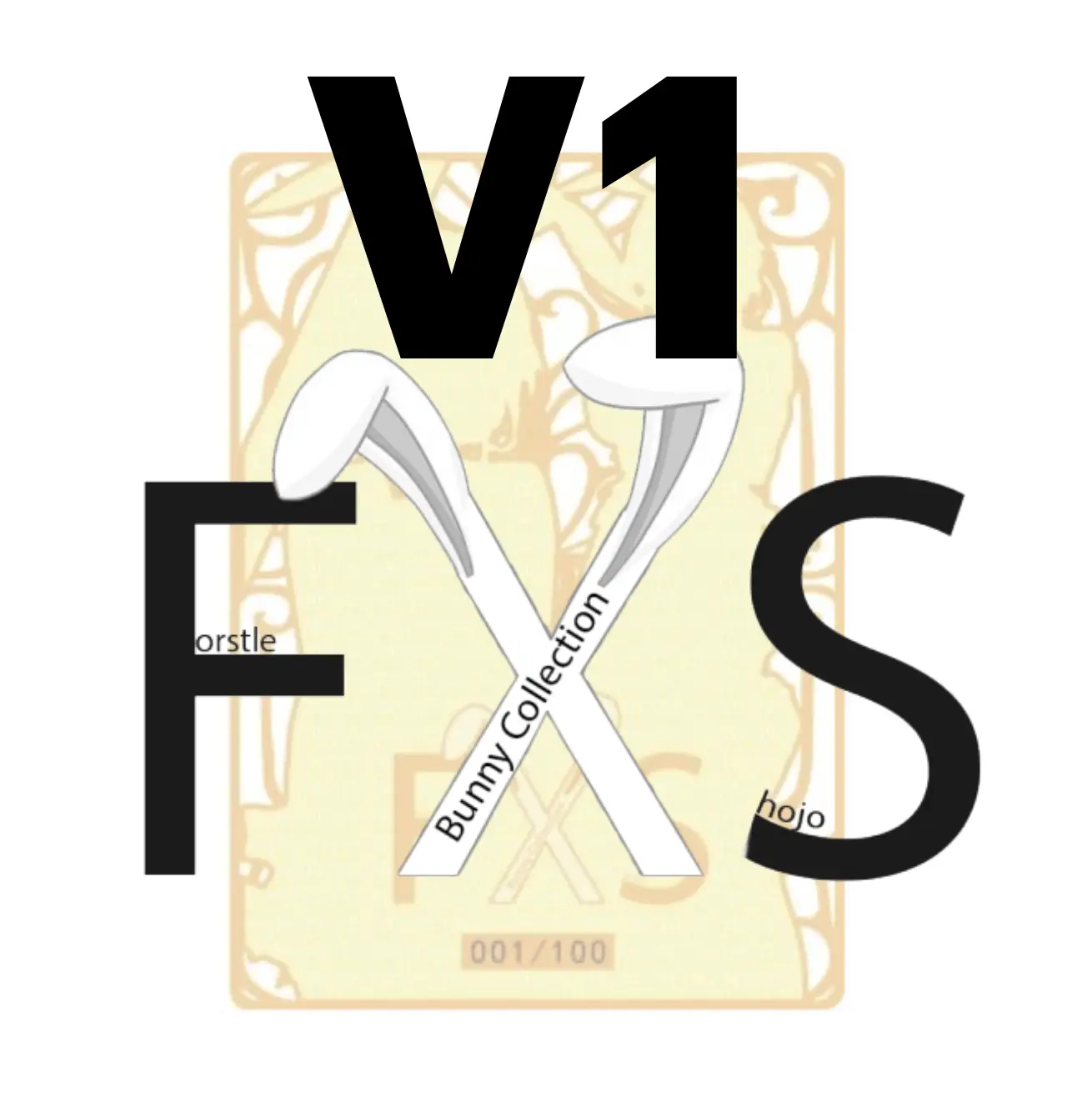 V1 Bunny Girl Paradise V1 - FXS Customs Metal Collectible Trading Card