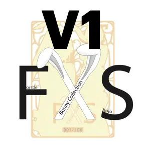 V1 Bunny Girl Paradise V1 - FXS Customs Metal Collectible Trading Card