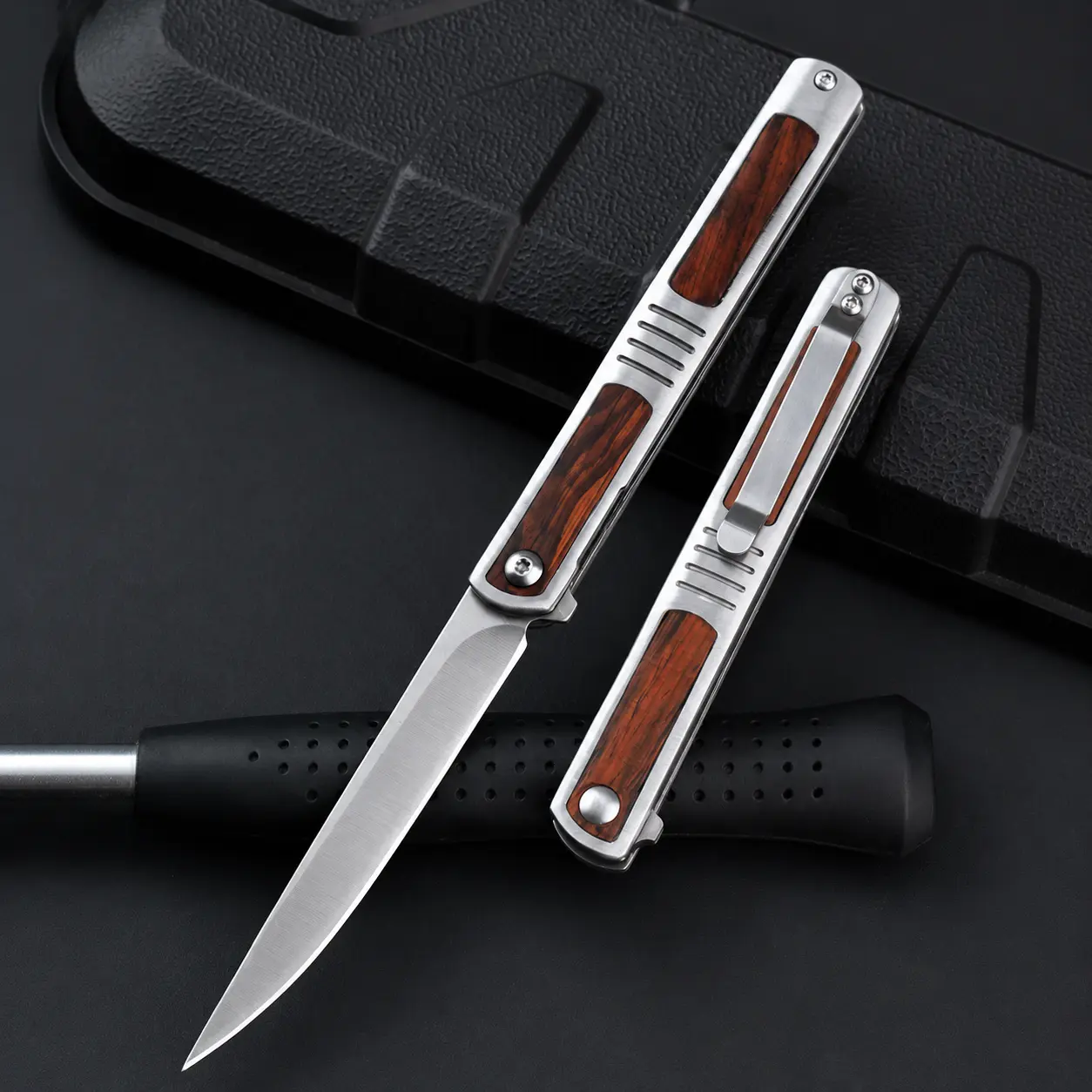 Pocket Folding Knife - Premium D2 Steel Tactical Survival Work Knife with Secure Liner Lock, Quick-Open Clip for Hunting, Hiking & EDC Gear, Unique Gift for Men