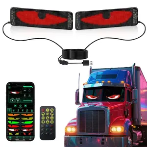 2pcs Devil Eyes Light for Windshield, LED Eyes for Cars Trucks Suvs RV, APP Controlled Animated Windshield LED, Custom Text Graphics, LED Lights