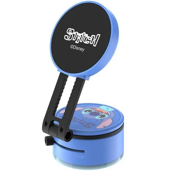 Disney Stitch Foldable Magnetic Phone Mount, Versatile Cartoon Phone Accessory For Multi‑Surface Placement & Viewing Needs