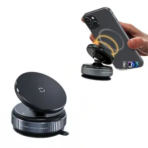 Vacuum Suction   Mount for Car, 360° Rotating Adjustable Car    Strong Magnet, Dashboard  Stand Compatible  iPhone & Smartphones stable    combination set dining tray glass spinner automatic holder with phone Magnetic