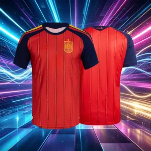 2026 Spain Home And Away Red And White 19# Lamine Yamal 20# Pedri Short And Long Sleeve Soccer Jersey Fans Version