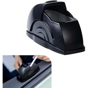 Car Ashtray With Lid, Smellproof & Smokeproof Car Door Ashtray, Detachable Stainless Steel Inner Liner, Universal for Most Car, Office, Home (Black)