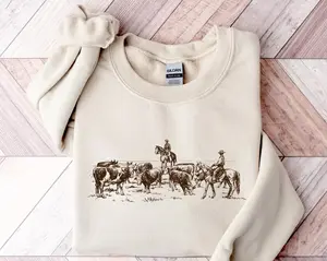 Cowboy Rodeo Sweatshirt, Western Horse Hoodie, Unisex, Western Saddle Cowboy Sweatshirt, Western Cowboy Hoodie, American Western Sweatshirt,Country Sweatshirt