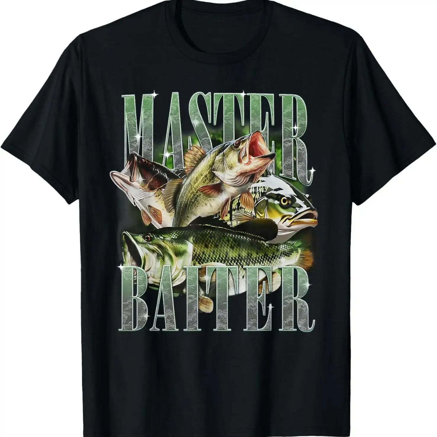 Master Baiter Bass Fishing T-Shirt, Funny Fisher Papa Dad Happy Father's Day Gift Tee