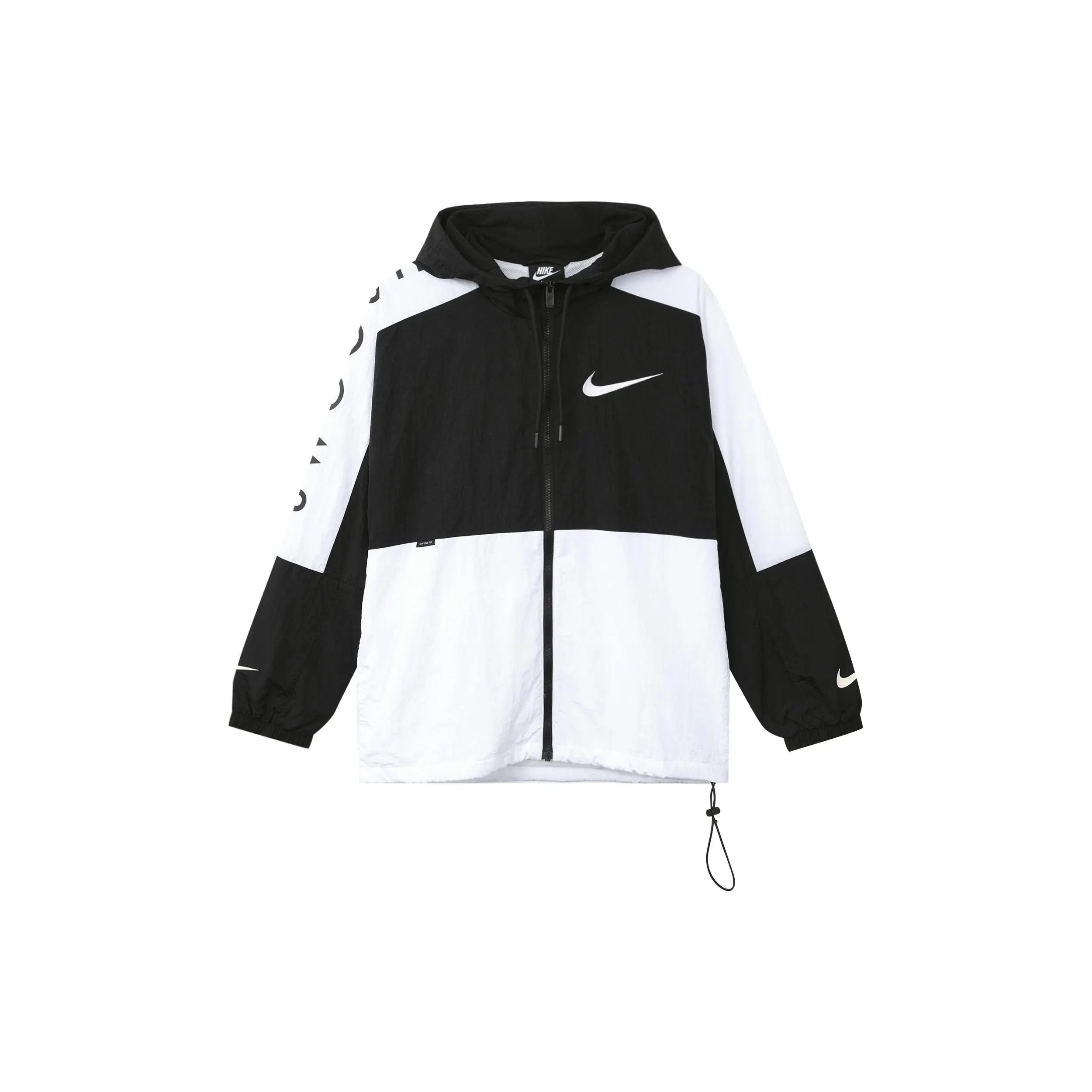 Nike Men's Zip-Up Sports Hooded Jacket Black White' Sneakers DJ4131-010
