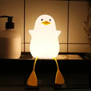 Cute Duck Clap Lamp, USB Rechargeable Baby Room Light, Eye Protection Night Light, Multicolor Nightlight, Bedroom GiftPhotography control, adjustable brightness level, gift for boys and girls' birthdays and Christmas, USB powered.