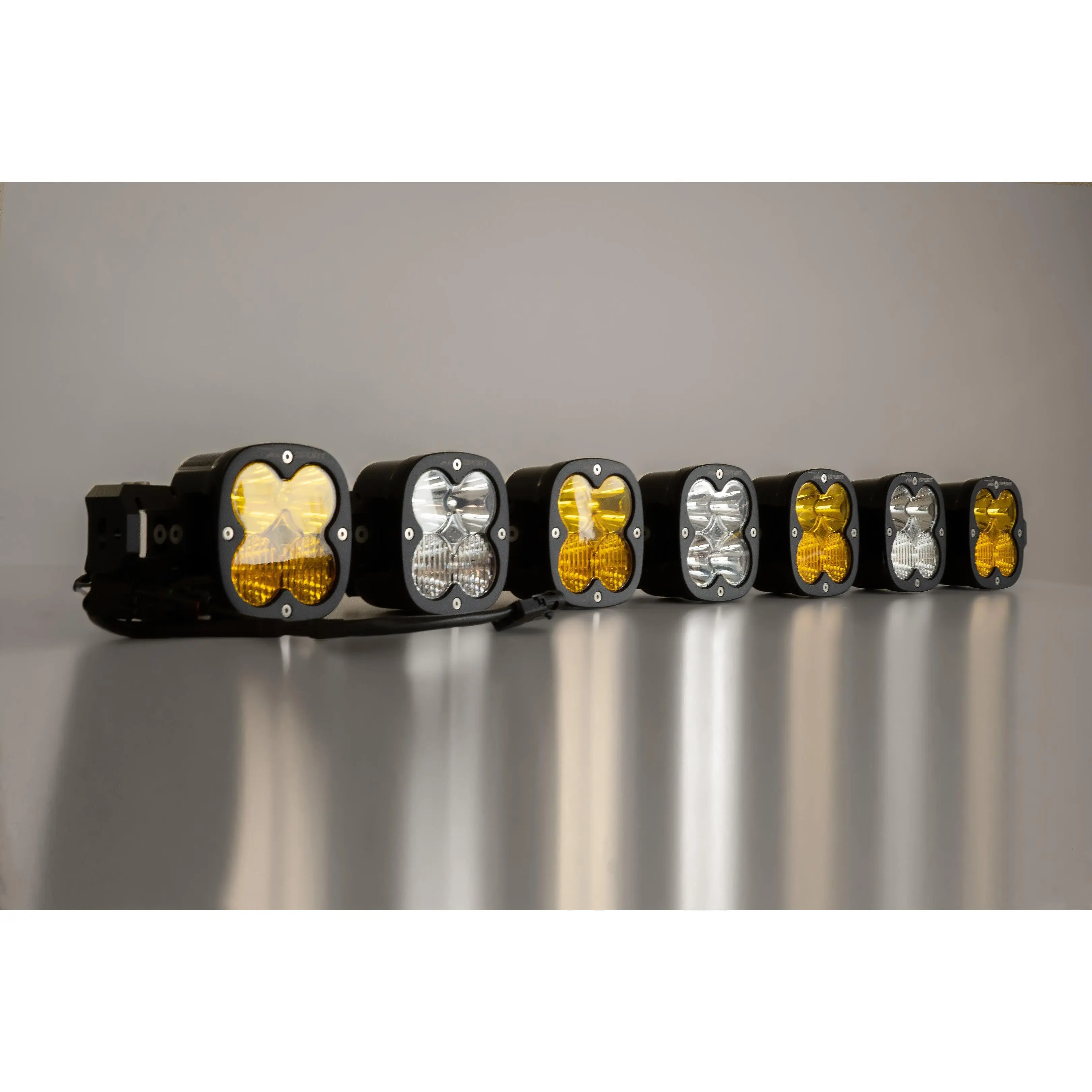 Baja Designs 3 XL Sport Spot LED Light Bar Kit, Stainless Steel, Optics, 14A, 182W, Compatible with Prinsu/Sherpa Roof Racks for 4Runner
