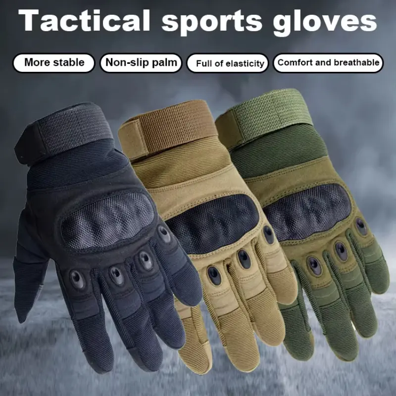Touch Screen Cut Proof Full Finger Battle Shooting Training Combat Tactical Gloves