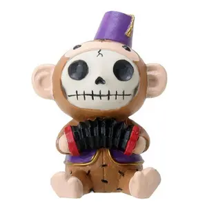 Furrybones Fez Munky Skeleton in Monkey Costume Halloween Figurine