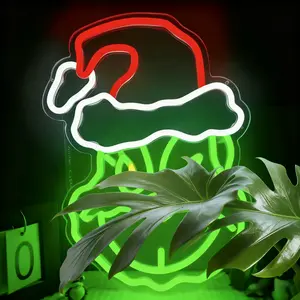 Dimmable Christmas Neon Signs USB Powered Wall Sign Decor LED Neon Christmas Lights Up Sign for Bedroom Kids Room Living Room Xmas Gift Party