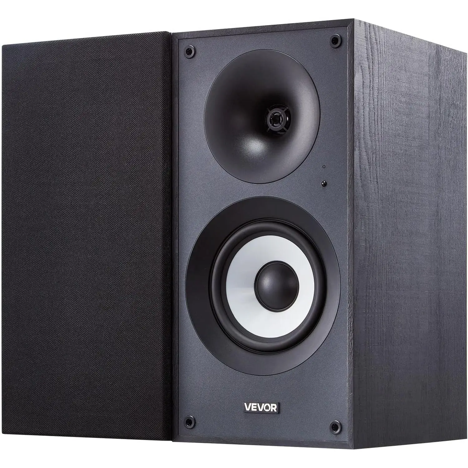 VEVOR Powered Bookshelf Speakers, 25W x 2, Active Studio Monitor Speaker with 5.5 Inch Woofer, Bluetooth/RCA/Coaxial/Optical/USB/Subwoofer Connection, Wooden Enclosure, for Record Player Turntable PC Audio Stereo
