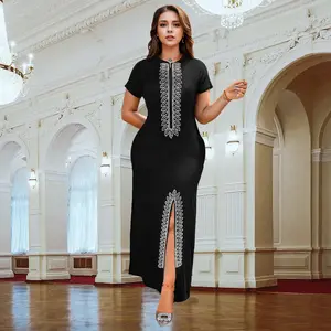 summer spring clothes 2025 Women O-neck Bodycon Long Maxi Dress African Birthday Evening Sexy Party Dresses
