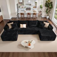 Black Plush Corduroy