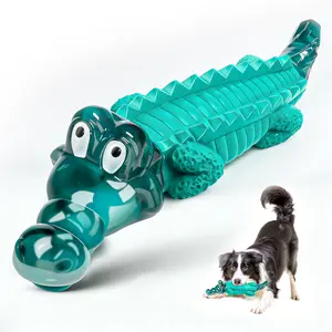 Indestructible Dog Chew Toys for Aggressive Chewers - Large Alligator Design with Milk Aroma for Large Dogs to Reduce Anxiety and Boredom