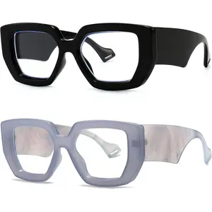 Thick Frame Blue Light Glasses for Women Men Fashion  Square Computer Gaming Eyeglasses