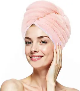 Thickened Microfiber Hair Towel, Hair Towel Wrap for Women, Turbie Twist Hair Towels: Ultra-Soft and Quick-Dry, Super Absorbent Turban for All Hair Types Reduce Frizz and Prevent Damage