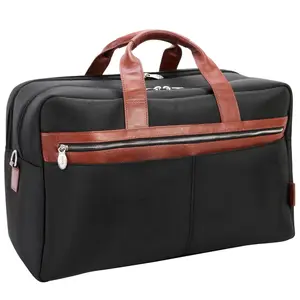 McKlein USA  21 in. U Series Wellington Nylon Two-Tone Dual-Compartment Laptop & Tablet Carry-All Duffel Bag, Black