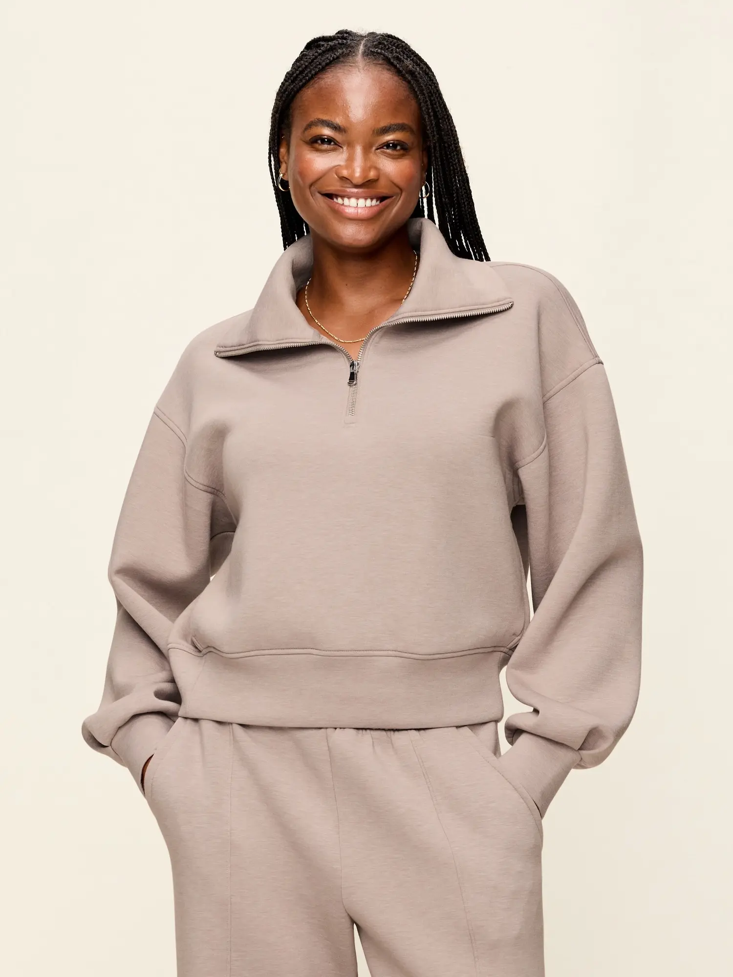 Old Navy Women's Bounce Fleece Half-Zip Pullover Sweatshirt
