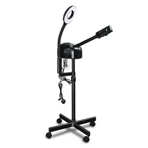 2 in 1 Facial Steamer with Magnifying Lamp, Hydrates Skin, Adjustable Height, 3X Magnifying Lamp, Professional Aromatherapy Humidifier for Home & Salon Use