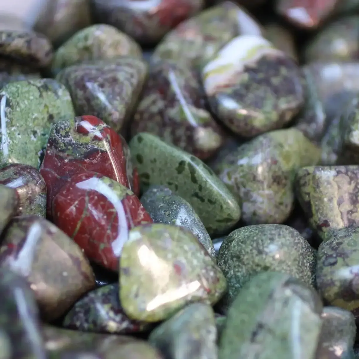 Dragon Bloodstone Tumbled Stone – Courage & Vitality Crystal