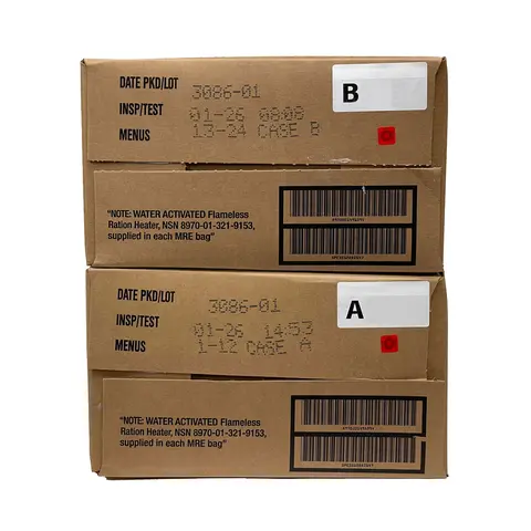 Military MRE Case Inspection June 2025 or Newer