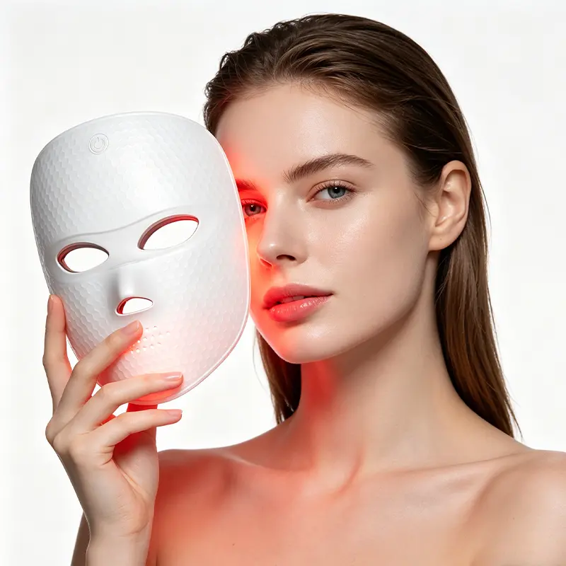 7-Color LED Spectrum Face Mask Beauty Device, skin careinstrument, portable for home use, gift for female friendsfacial massager beauty device