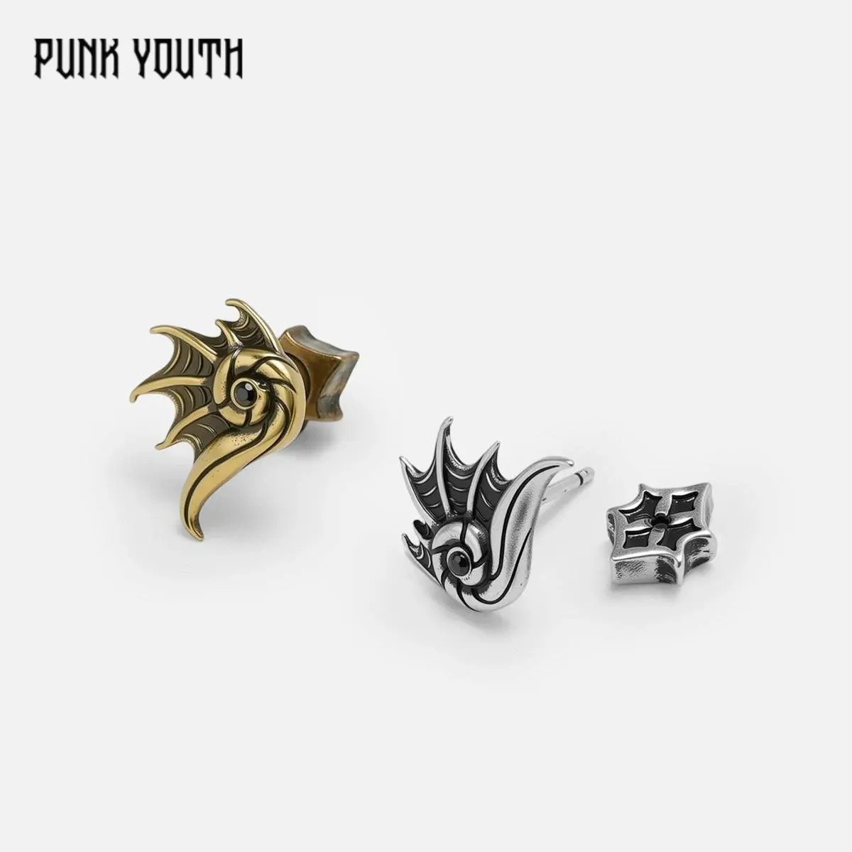 ODYSSEIA 925 sterling silver post ABYSS CONCH EAR STUDS