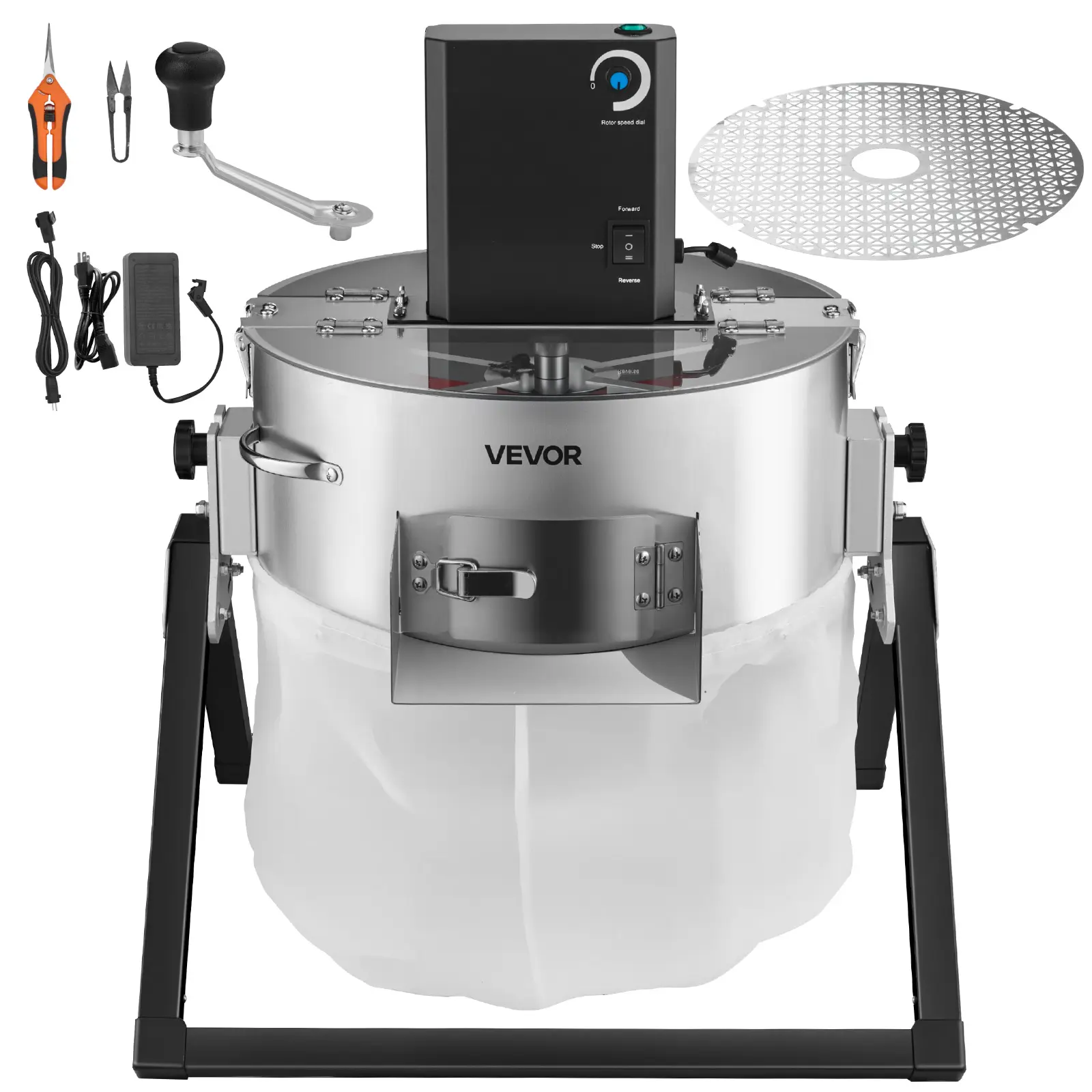 【SummerFinds】VEVOR Electric Bud Leaf Trimmer, 2-in-1 Manual & Electric, 16 in Bud Trimmer with Sharp Stainless Steel Blades, Bracket Type Wet Dry Hydroponic Cutting Machine with Dry Grate, for Plant Buds Flowers