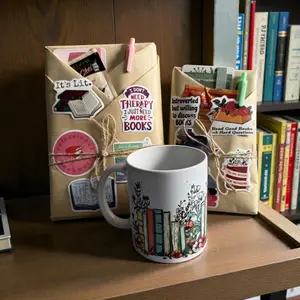 Cozy Double Book Date Gift Set, Book Box with Coffee Mug