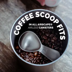 Airscape® Ergonomic Coffee Scoop | 2TBS | Stainless Steel & Rust Resistant | Compatible & Fits Perfectly Inside Airscape® Coffee Canisters