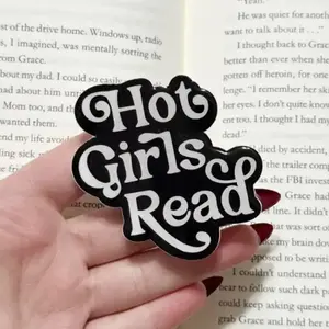 Hot Girls Read Phone Grip Kindle Accessories, Reader Accessory, Girlie Black Grip magnetic mount