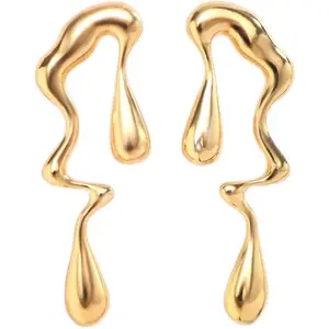 Irregular WaterDrop Earrings, Melted Liquid Irregular Stainless Steel Earrings, Embrace Minimalist Earrings, Statement Earrings for Women