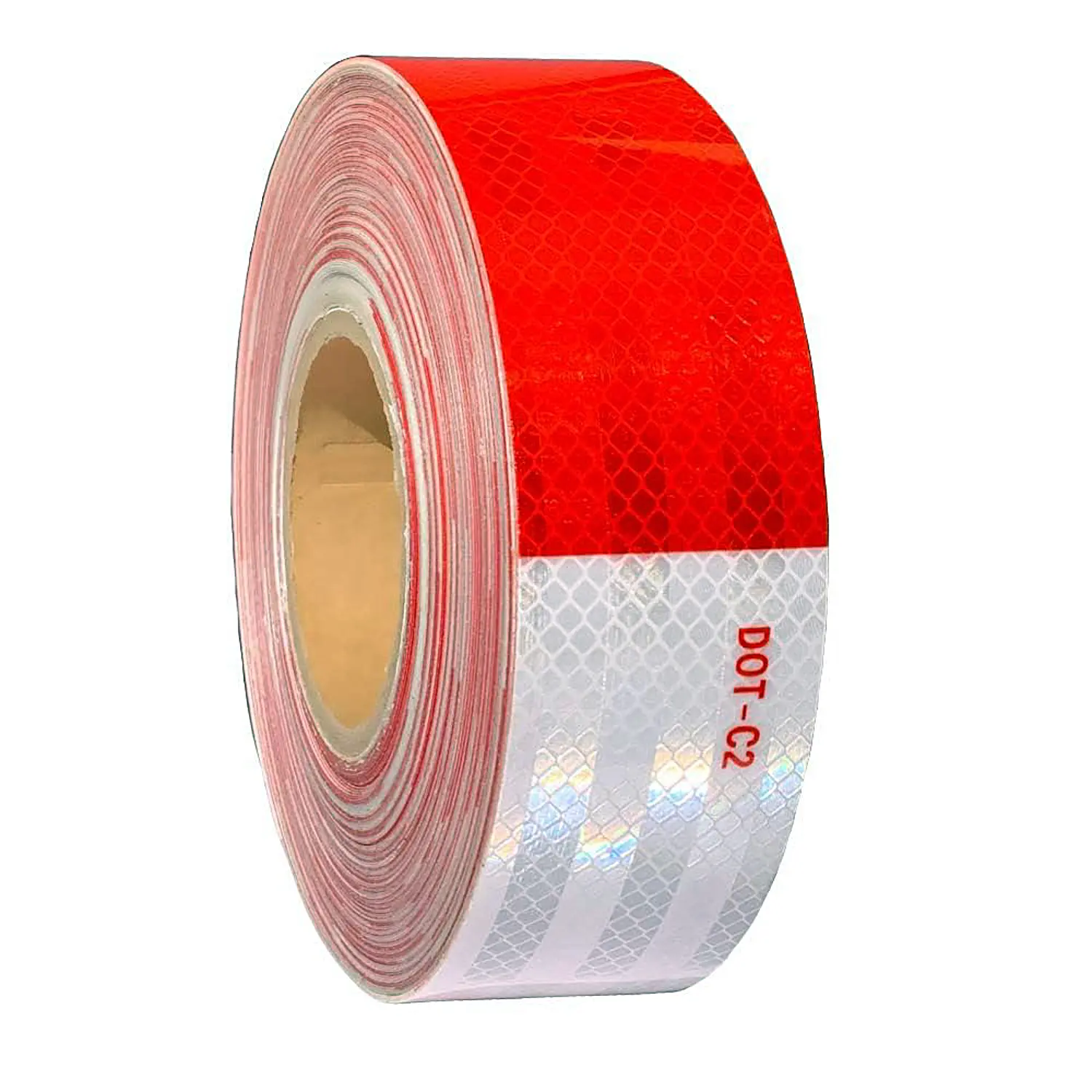 DOT-C2 Safety Reflective Tape, 2 in x 30 ft High-Visibility Red White, Strong Waterproof Adhesive for Cars, Metal Vehicles, Warehouses, Plastic Surfaces, Safety Visibility Boost (Father's Day Gift Option for Protection Needs), 30 Feet
