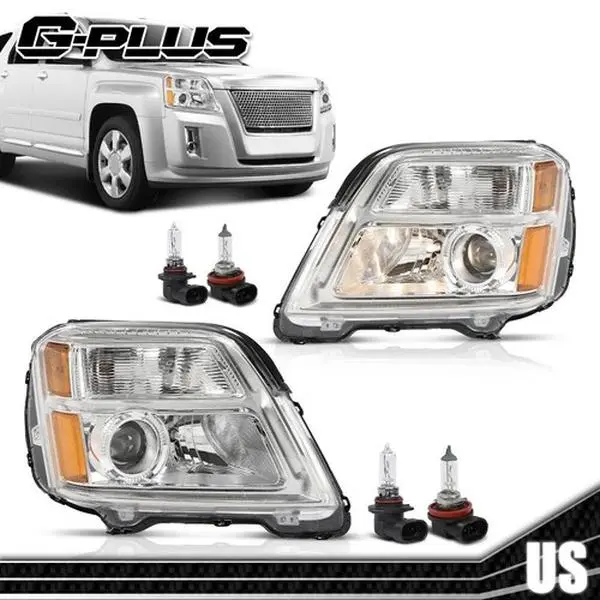 Left/Right Fit For 2010-2015 GMC Terrain SL/SLT/SLE Driver&Passenger Side Headlight Lamp Replacement G-PLUS