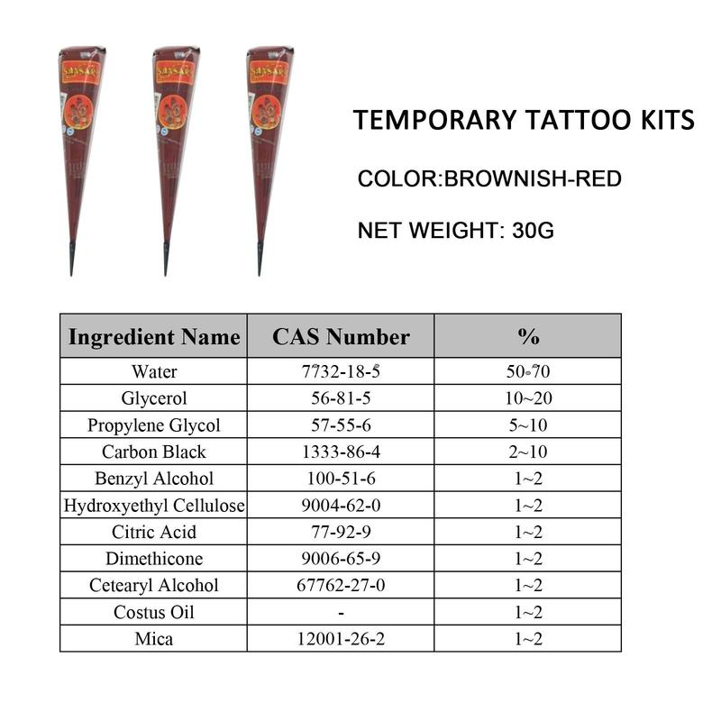 Temporary Tattoo Kits 3 Henna tattoo cones 101 Stencils Semi Permanent Tattoo Markers Jagua Gel for Women Men Kids DIY Art Painting Party Gifts