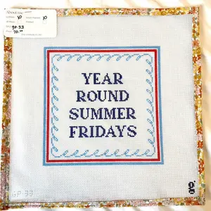 Goodpoint 13 mesh Year Round Summer Fridays Needlepoint Canvas