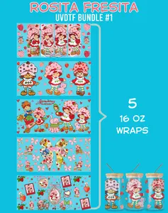 Rosita Fresita UVDTF Bundle #1 - 16 Oz Libbey Glass Can Wrap