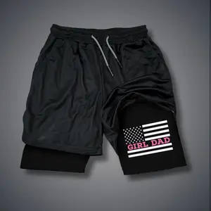 Double-Layer Sports Shorts Graphic Shorts Black Shorts Camo Shorts Streetwear Shorts Men Outfits Men Short Shorts Vacation Outfits Shorts