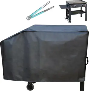 28 inch Griddle Cover,600D Waterproof Anti-UV Canvas Flat Top BBQ Cover for 28'' Cooking Gas Grill Griddle Station,