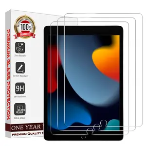 Entronix Screen Protector for iPad (9/8/7th Gen) 10.2" - 3-Piece Combo Clear Tempered Glass Screen Protector Computer Protection Tablet Durable