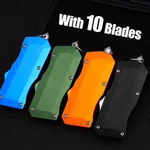 TGZUO Knife Aluminum Utility Knife EDC Razor Knife with Pocket Clip and window breaker With 10pcs Blades For Outdoor camping Factory